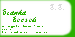 bianka becsek business card